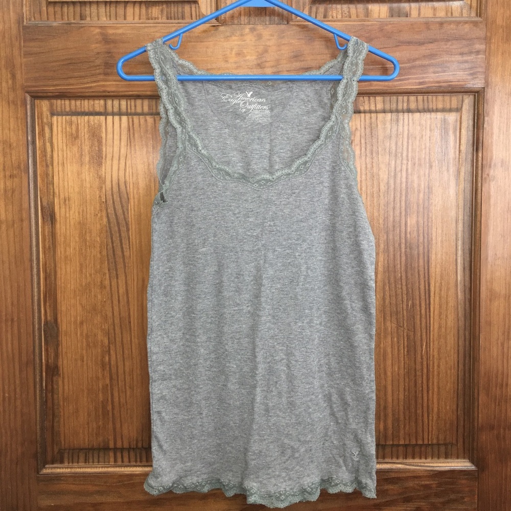 Grey American Eagle Tank top size large